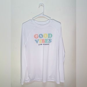 Life Is Good “Good Vibes” Long Sleeve Crew Neck